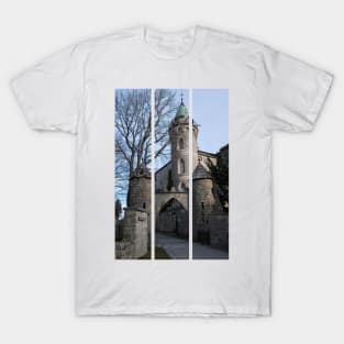 Szczytna, Poland - Castle Rock Forest is a castle integrated in the rock. It is located in the Lower Silesian Voivodeship on the Szczytnik hill. (vertical) T-Shirt